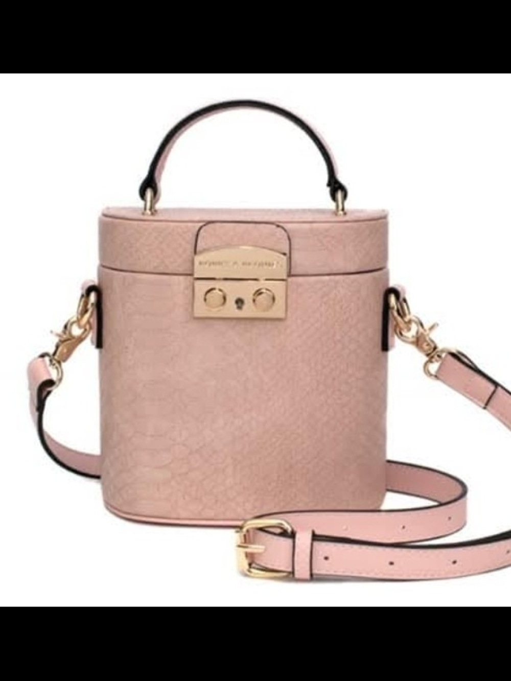Poppy & Peonies Luna Croc Crossbody Purse with Gold Hardware